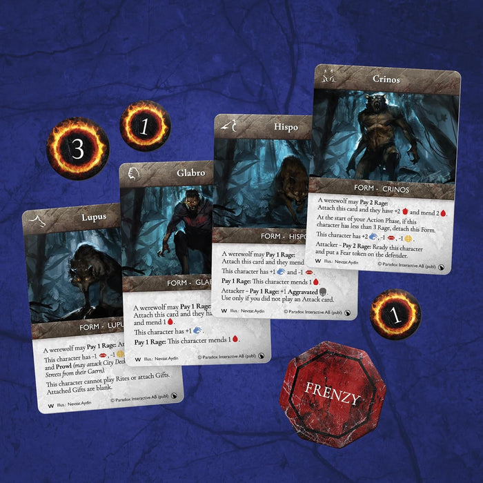 Renegade Game Studios | Vampire: The Masquerade Rivals Werewolf: Fang & Talon | Roleplaying Game | Ages 14+ | 2-4 Players | 30-70 Minutes Playing Time