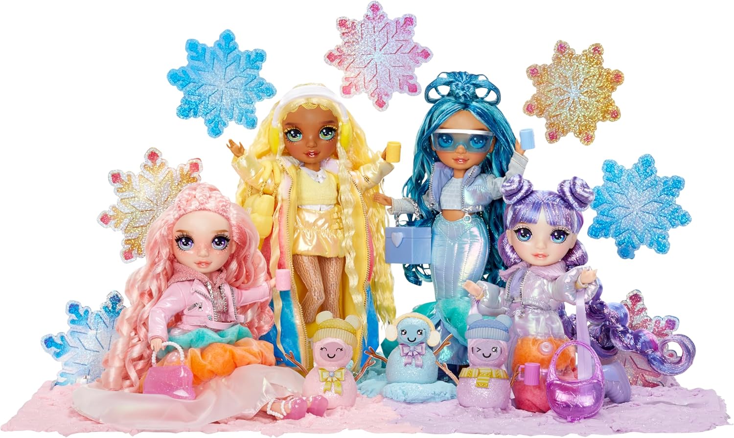 Rainbow High Winter Wonderland - Violet (Purple) - 28 cm Fashion Doll, With Hidden Magic Snow That Puffs Up with Water, Comes with A Snowman Kit, Suitable For Kids Ages 4-12 Years Old and Collectors