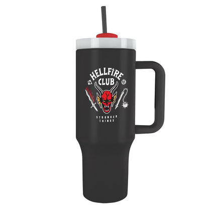 STRANGER THINGS Hellfire Club 40oz/1200ML Tumbler - Double-Wall Vacuum Insulation, Keeps Cold Up to 11 Hours, Hot Up to 7 Hours, SMART DESIGN FEATURES, BPA-Free for Safe and Stylish Use