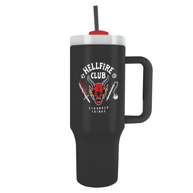 STRANGER THINGS Hellfire Club 40oz/1200ML Tumbler - Double-Wall Vacuum Insulation, Keeps Cold Up to 11 Hours, Hot Up to 7 Hours, SMART DESIGN FEATURES, BPA-Free for Safe and Stylish Use