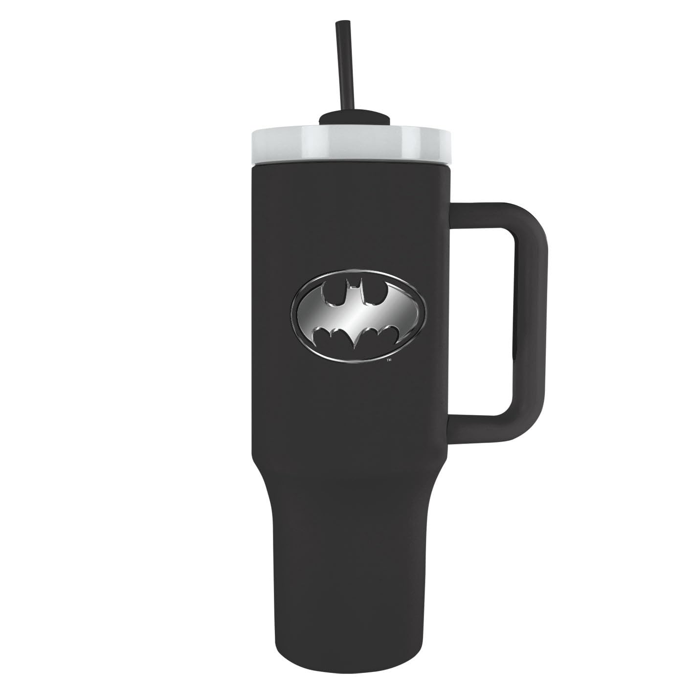Pyramid International BATMAN Bat Emblem 40oz/1200ML Tumbler - Double-Wall Vacuum Insulation, Keeps Cold Up to 11 Hours, Hot Up to 7 Hours, SMART DESIGN FEATURES, BPA-Free for Super Fans on the Go