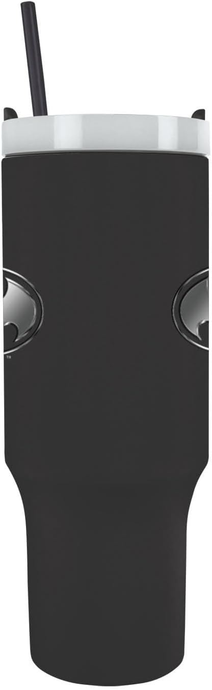 Pyramid International BATMAN Bat Emblem 40oz/1200ML Tumbler - Double-Wall Vacuum Insulation, Keeps Cold Up to 11 Hours, Hot Up to 7 Hours, SMART DESIGN FEATURES, BPA-Free for Super Fans on the Go