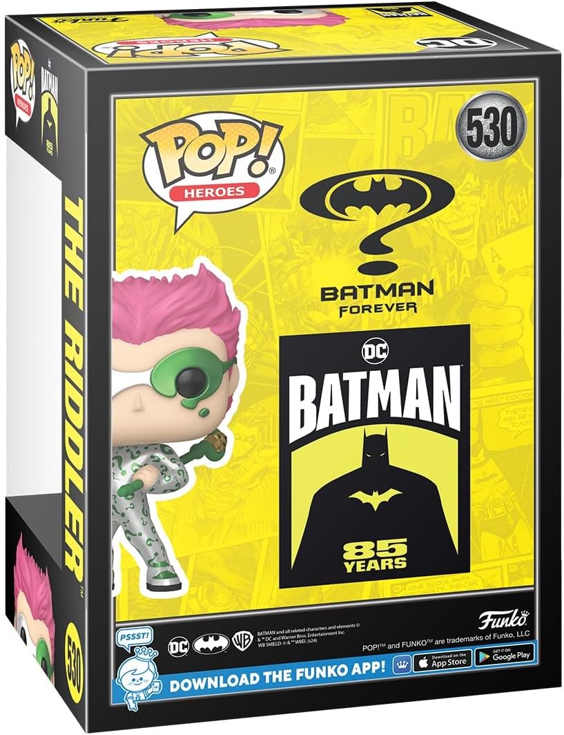 Funko Pop! Movies: BM Forever - the Riddler - Metallic - Batman Forever 1995 - Collectable Vinyl Figure - Gift Idea - Official Merchandise - Toys for Kids & Adults - Movies Fans