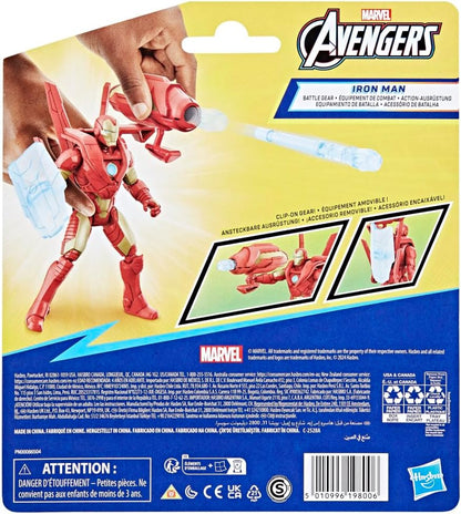 Marvel Epic Hero Series Battle Gear Iron Man Action Figure, 4-Inch, Avengers Super Hero Toys for Kids Ages 4 and Up