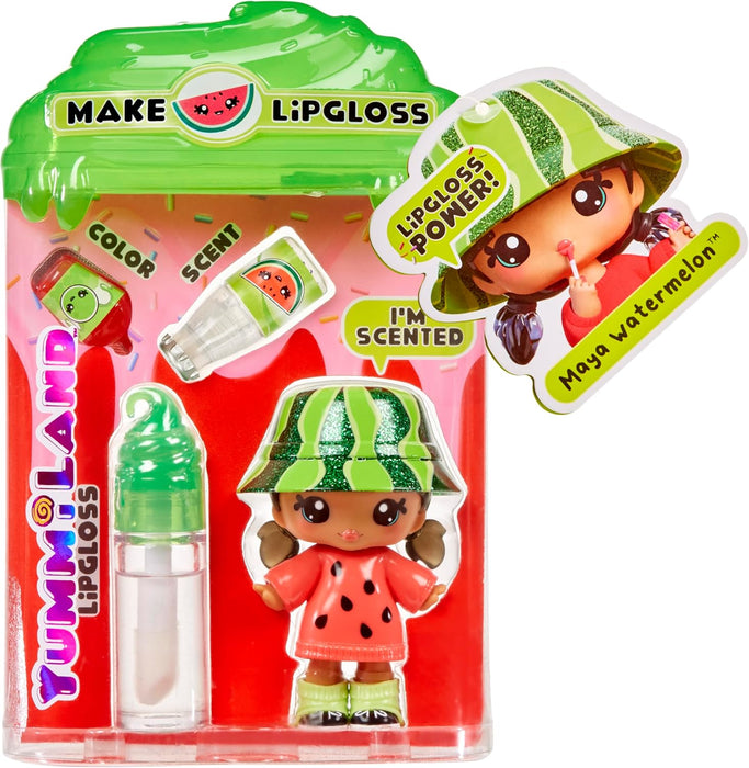 YUMMILAND Lipgloss Pop - Maya Watermelon - Geurende Karakterpop met DIY Lipgloss Set - Geschikt voor Kinderen Vanaf 4 Jaar