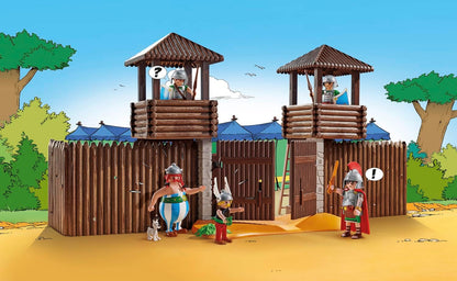 PLAYMOBIL Asterix 71542 Römerlager, spannende Eroberung des Lagers durch die Gallier, inklusive Zaubertrank für mehr Körperkraft, detailreiches Spielzeug für Kinder ab 5 Jahren