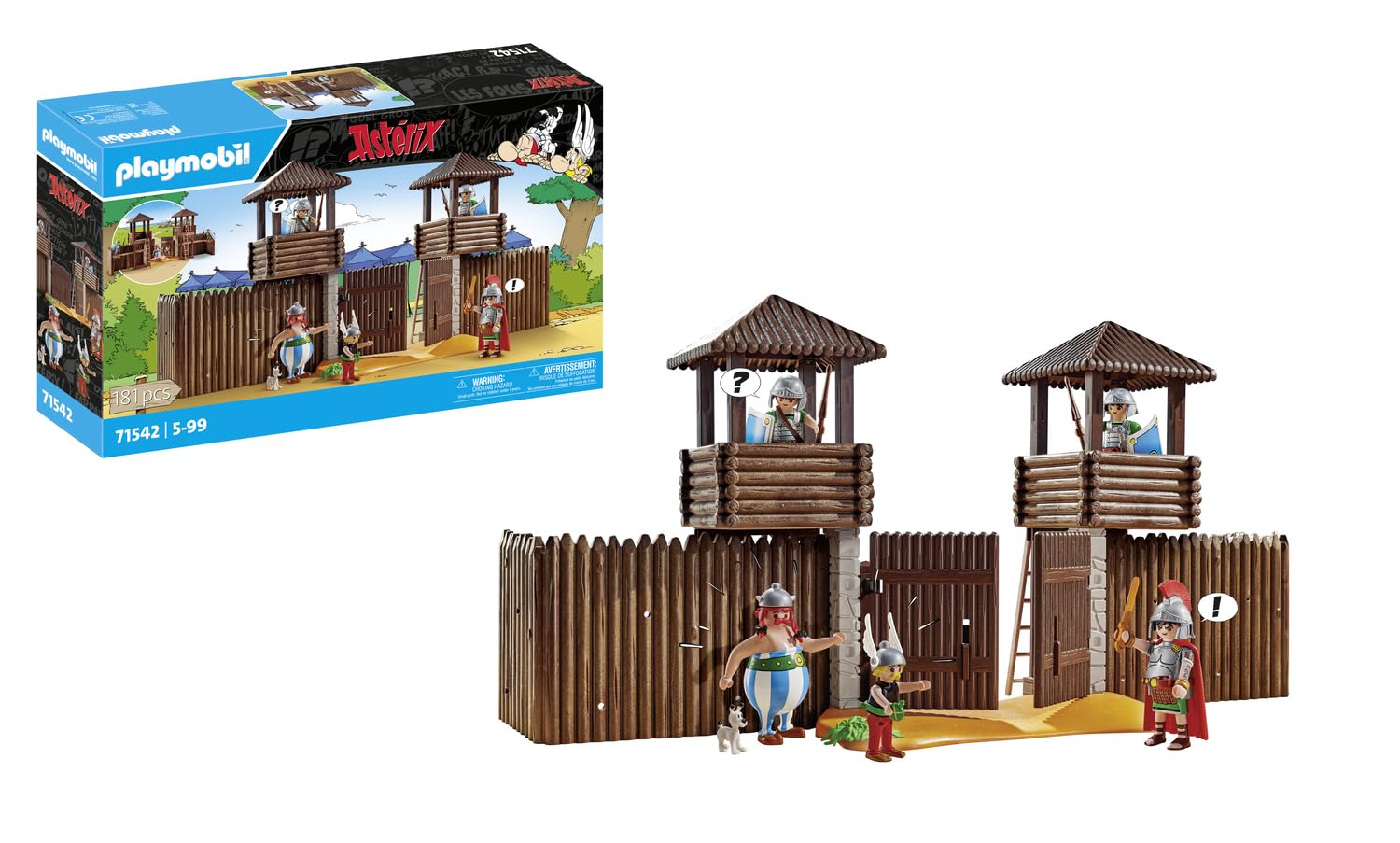 PLAYMOBIL Asterix 71542 Römerlager, spannende Eroberung des Lagers durch die Gallier, inklusive Zaubertrank für mehr Körperkraft, detailreiches Spielzeug für Kinder ab 5 Jahren