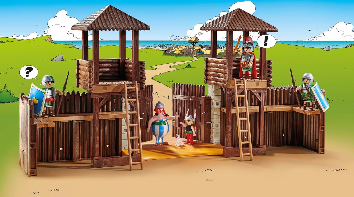 PLAYMOBIL Asterix 71542 Römerlager, spannende Eroberung des Lagers durch die Gallier, inklusive Zaubertrank für mehr Körperkraft, detailreiches Spielzeug für Kinder ab 5 Jahren