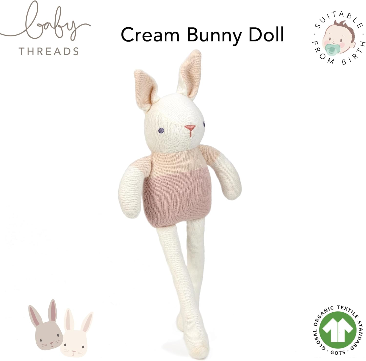 Threadbear - Doll - Cream Bunny 35 Cm - (Tb4068)