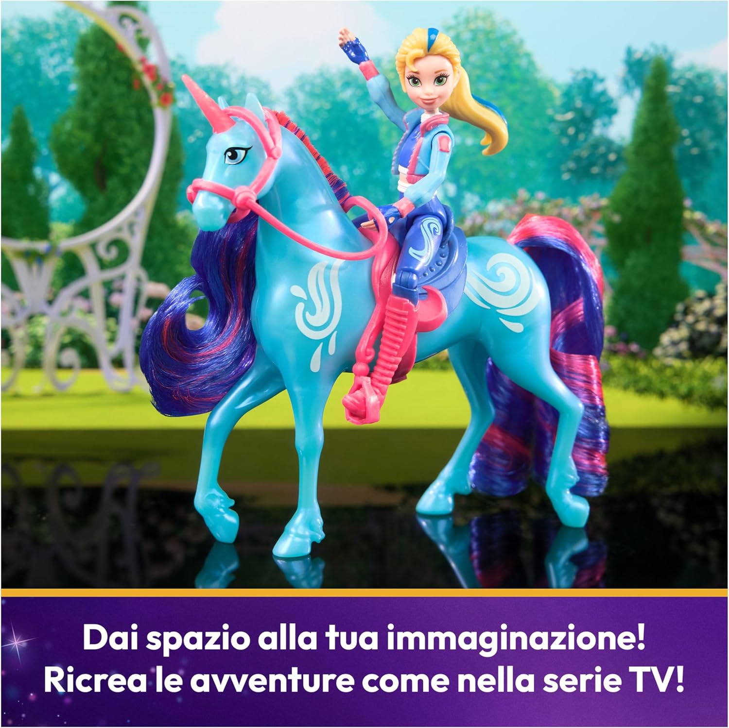 Unicorn Academy, Isabel & River Set with 2 Riding Accessories and Hair Styling Tool, Dolls and Unicorn Toys for Girls Aged 4 and up