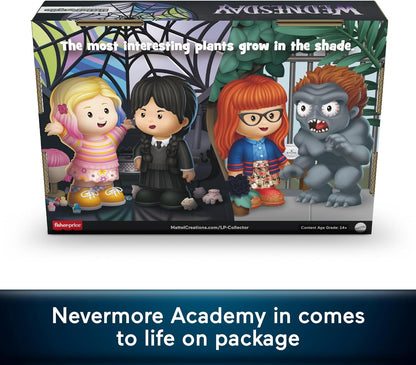 Little People Collector Wednesday TV Series Special Edition Set for Adults & Fans, 4 Figures in a Display Package, HWX46