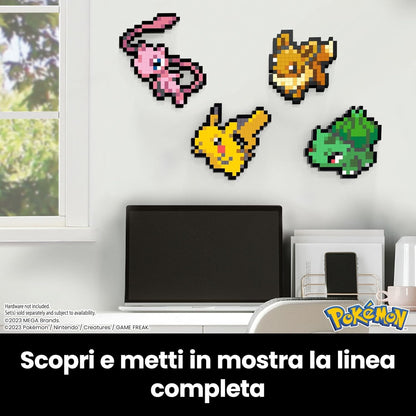 MEGA Pokémon Pixel Art Eevee Bloques de construcción, estilo retro basado en el videojuego de los 90, 323 piezas, juguete para coleccionistas +13 años (HTH78)