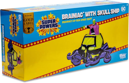 DC Direct Super Powers Feige mit Fahrzeug – Brainiac mit Totenkopfschiff (Panik im Himmel) (Gold Label)