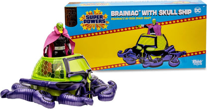 DC Direct Super Powers Feige mit Fahrzeug – Brainiac mit Totenkopfschiff (Panik im Himmel) (Gold Label)