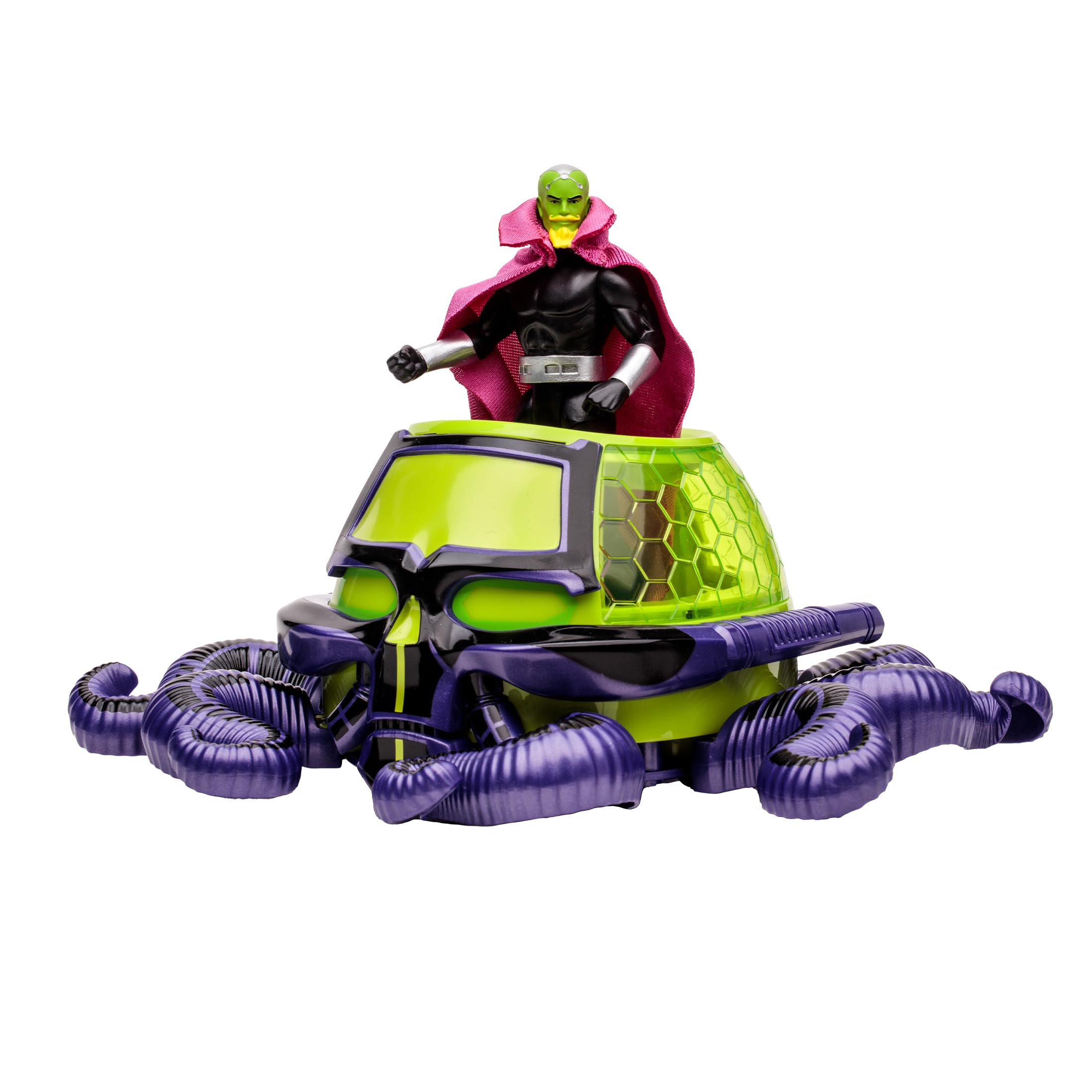 DC Direct Super Powers Feige mit Fahrzeug – Brainiac mit Totenkopfschiff (Panik im Himmel) (Gold Label)