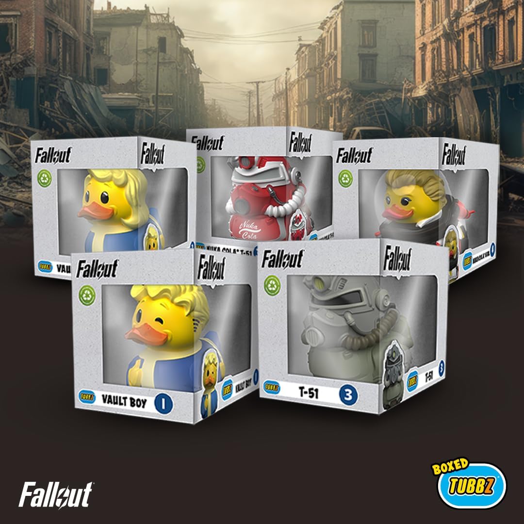 TUBBZ Boxed Edition T-51 Collectable Vinyl Rubber Duck Figure - Official Fallout Merchandise - Thriller TV & Video Games