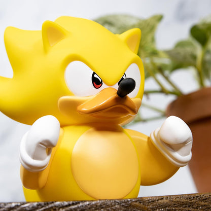 TUBBZ Boxed Edition Super Sonic Collectible Vinyl Rubber Duck Figure - Official Sonic The Hedgehog Merchandise - TV, Movies & Video Games