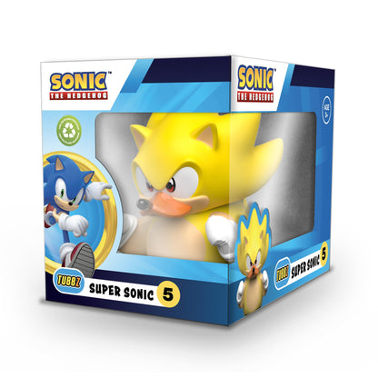 TUBBZ Boxed Edition Super Sonic Collectible Vinyl Rubber Duck Figure - Official Sonic The Hedgehog Merchandise - TV, Movies & Video Games