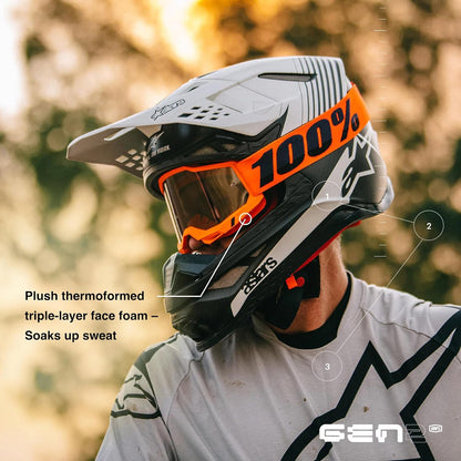 100% Accuri 2 Goggle Hundred / Mirror True Gold Lens