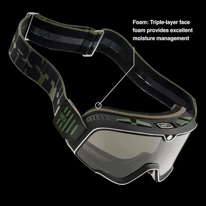100% Barstow Goggle Klipp / Mirror Green Lens