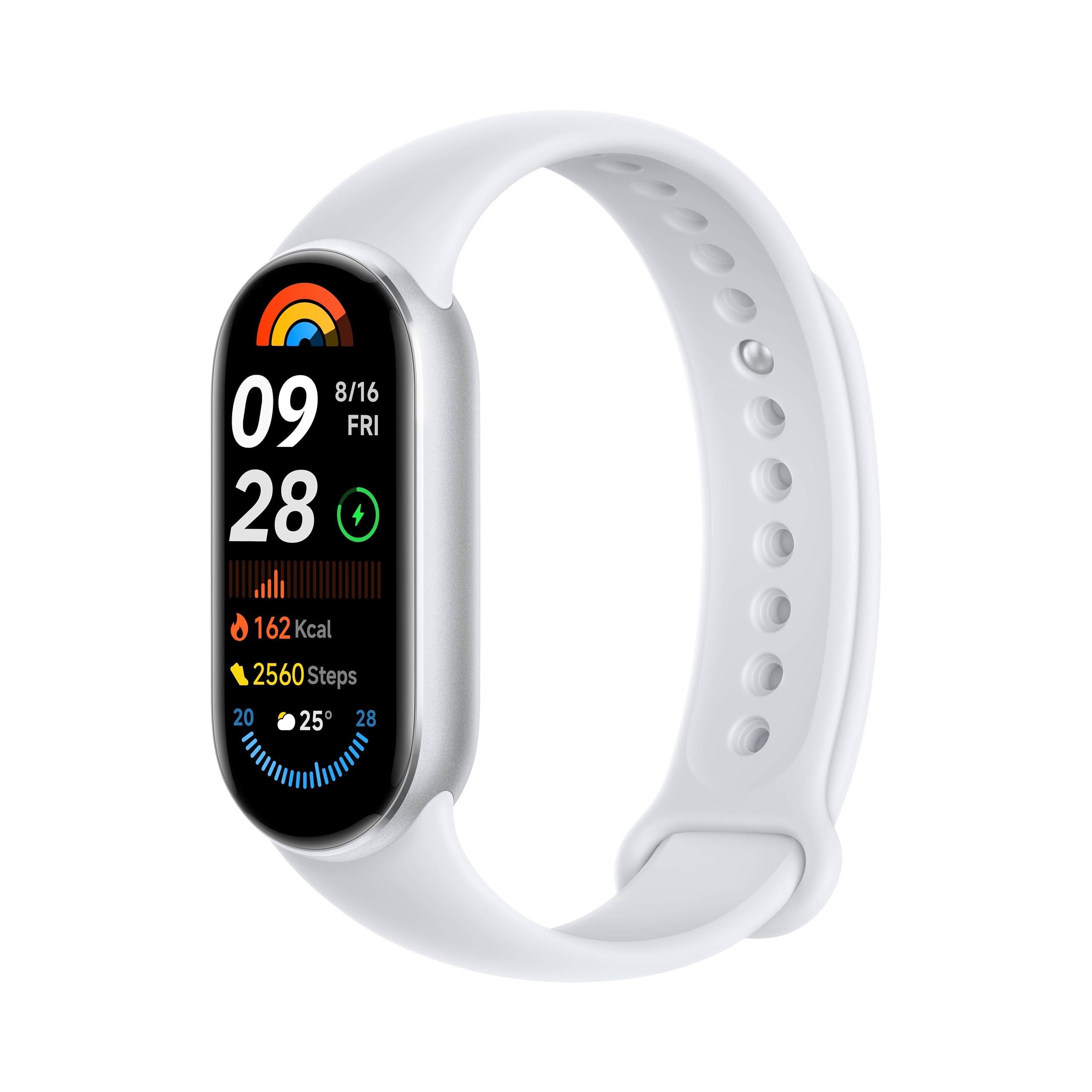 Xiaomi Smart Band 9 Fitness Tracker, AMOLED Display with 1200 Nits, Sp02 Tracking, Sleep and Heart Rate Monitor, Notifications, 5ATM Waterproof, Mi Fit App