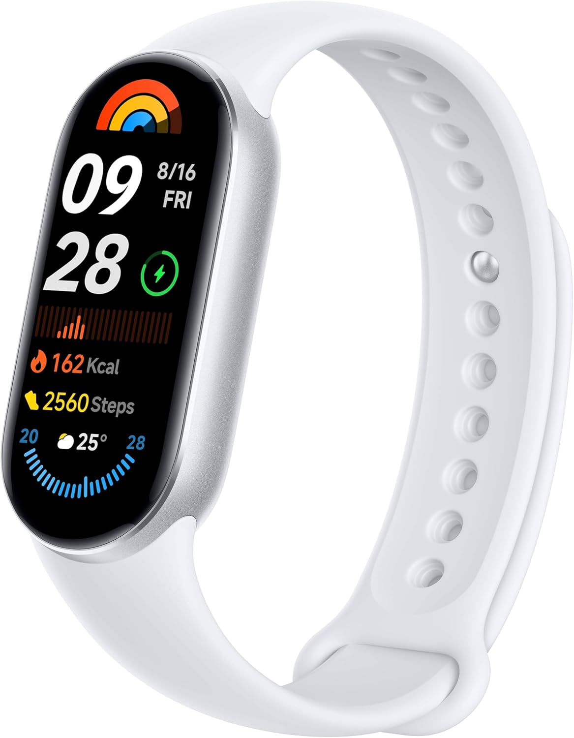 Xiaomi Smart Band 9 Fitness Tracker, AMOLED Display with 1200 Nits, Sp02 Tracking, Sleep and Heart Rate Monitor, Notifications, 5ATM Waterproof, Mi Fit App