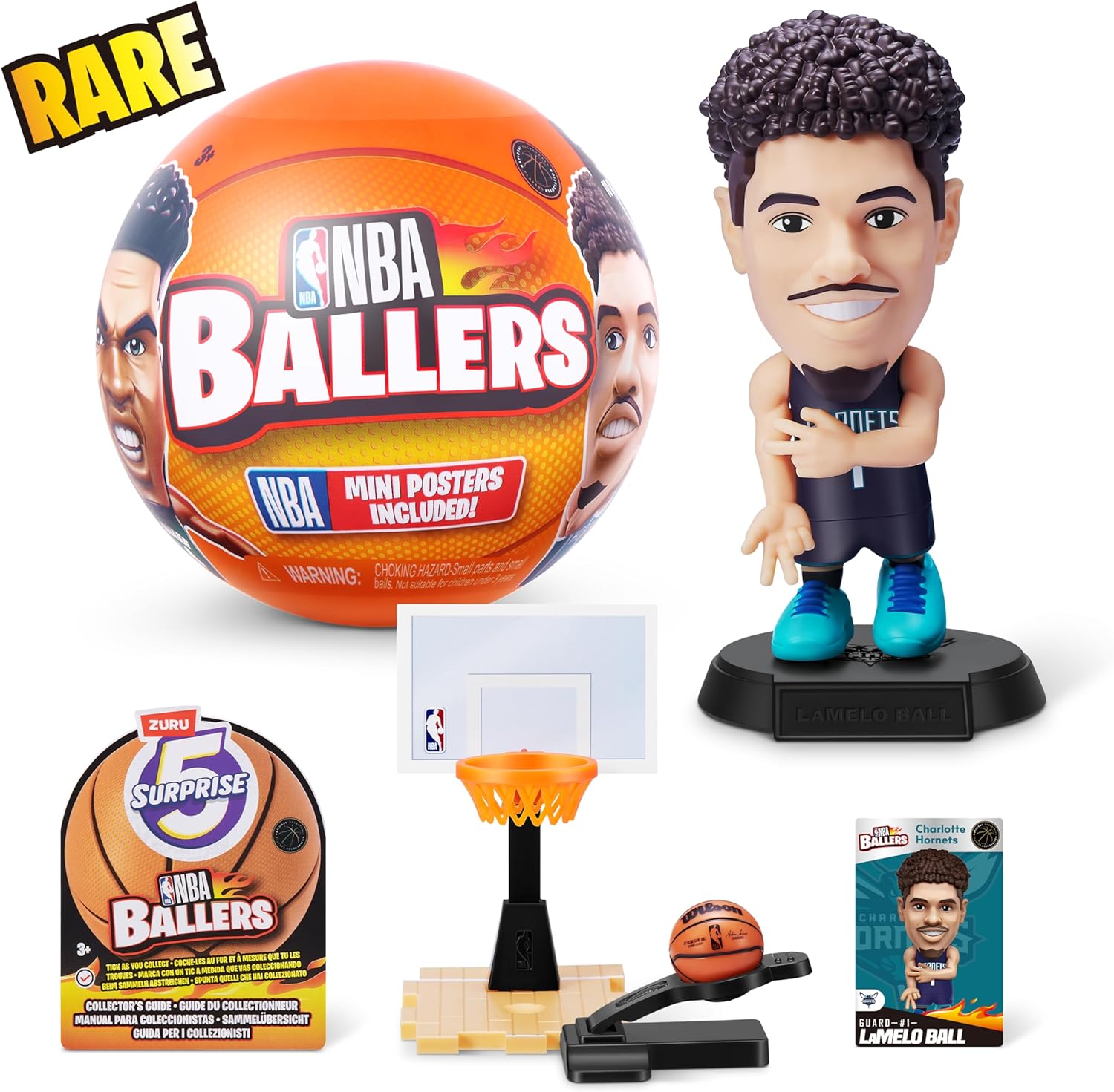 5 Surprise NBA Ballers by ZURU Surprise Unboxing Basketball Collectible Sports Toy For Boys (Single Capsule)