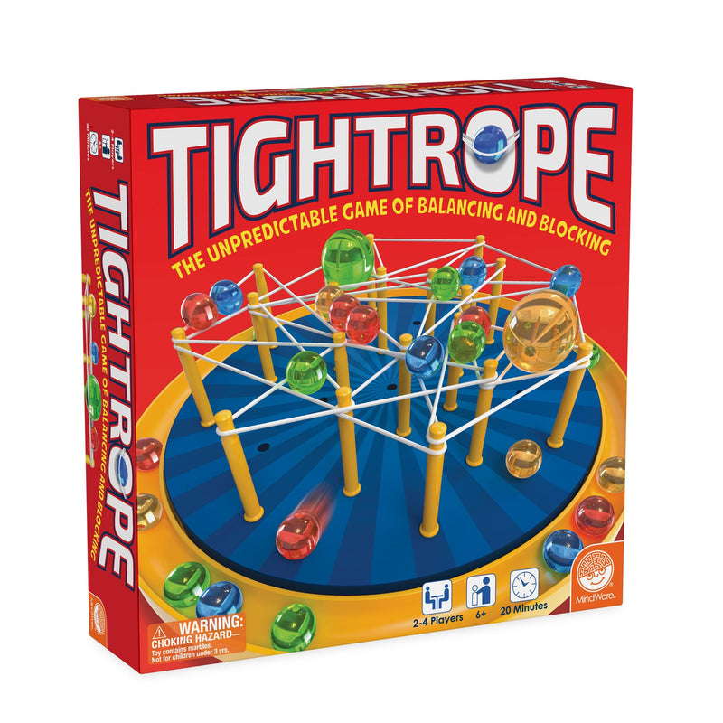 MindWare Tightrope - Juego de mesa de estrategia, emocionantes juegos familiares para niños y adultos, mejora la toma de decisiones y la coordinación ojo-mano, diversión para aulas, 2-4 jugadores