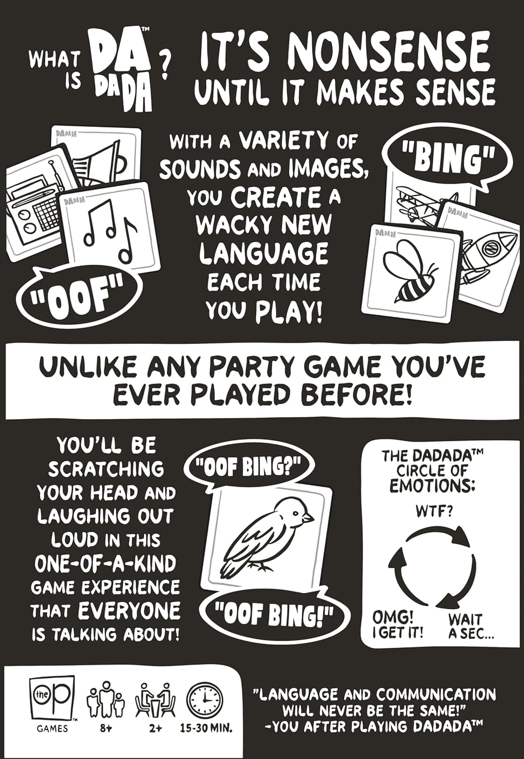 USAopoly | DaDaDa | Party Game | Ages 8+ | 2+ Players | 15-30 Minutes Playing Time