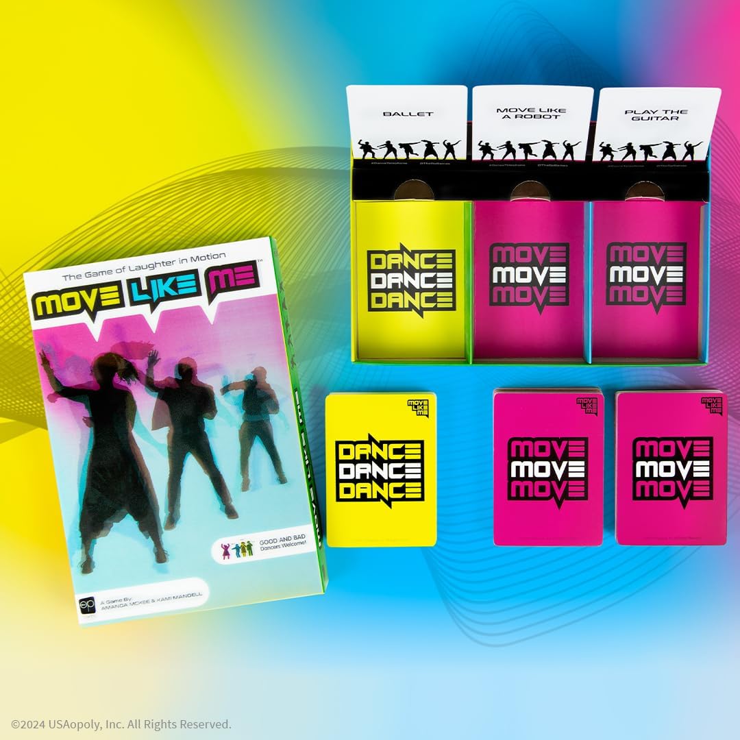 USAopoly | Move Like Me | Cooperative Party Game | Ages 8+ | 4+ Players | 10+ Minutes Playing Time