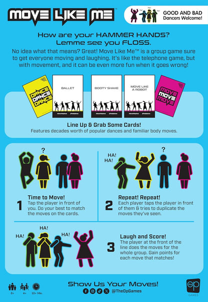 USAopoly | Move Like Me | Cooperative Party Game | Ages 8+ | 4+ Players | 10+ Minutes Playing Time