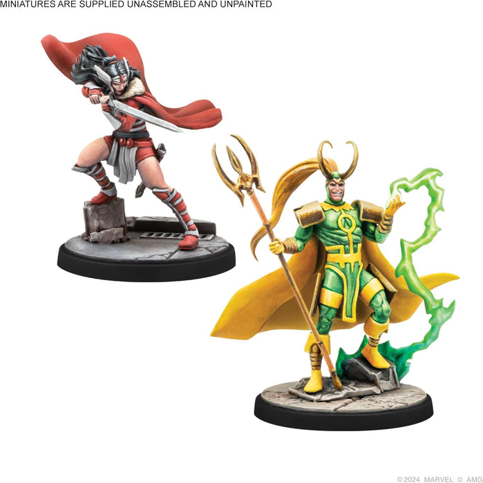 Atomic Mass Games | Marvel Crisis Protocol: Mighty Thor, Lady SIF, Thor & Loki | A Partir de 14 Años | para 2 Jugadores | 90 Minutos por Partida | Multilenguaje (Incluye Español