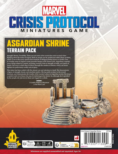 Atomic Mass Games | Marvel Crisis Protocol: Asgardian Shrine Terrain Pack | A Partir de 14 Años | para 2 Jugadores | 90 Minutos por Partida | Multilenguaje (Incluye Español