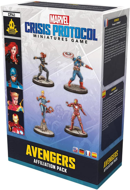 Atomic Mass Games | Marvel Crisis Protocol: Avengers | Affiliation Pack | Juego de Miniaturas | A Partir de 14 Años | para 2 Jugadores | 90 Minutos por Partida | Multilenguaje (Incluye Español
