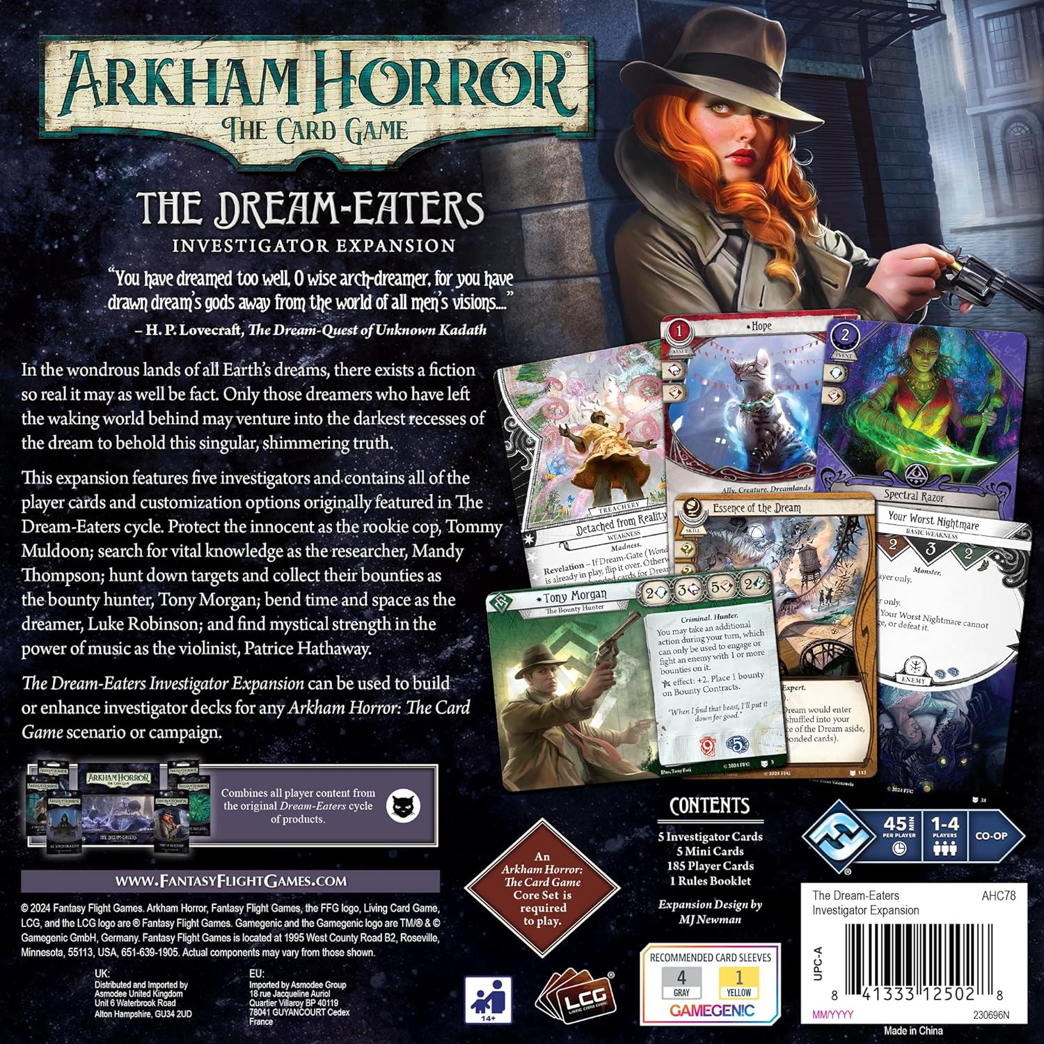 Fantasy Flight Games | Arkham Horror: The Dream-Eaters Investigator Expansion | Cooperative Card Game | Ages 14+ | 1-4 Players | 1-2 Hours Playing Time