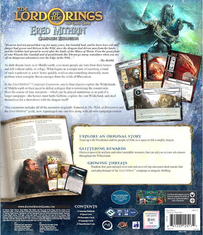 Fantasy Flight Games | The Lord of the Rings - Ered Mithrin Campaign Expansion | Card Game | Ages 14+ | 1-4 Players | 30-90 Minutes Playing Time