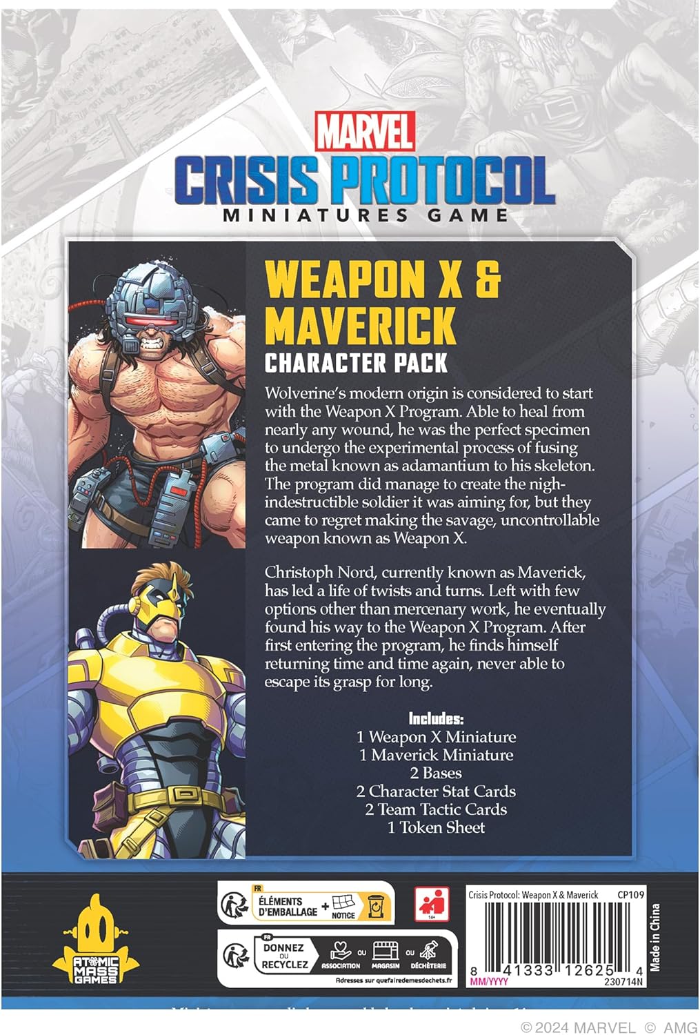 Atomic Mass Games | Marvel Crisis Protocol: Weapon X & Maverick | Expansión de Miniaturas | A Partir de 14 Años | para 2 Jugadores | 90 Minutos por Partida | Multilenguaje (Incluye Español