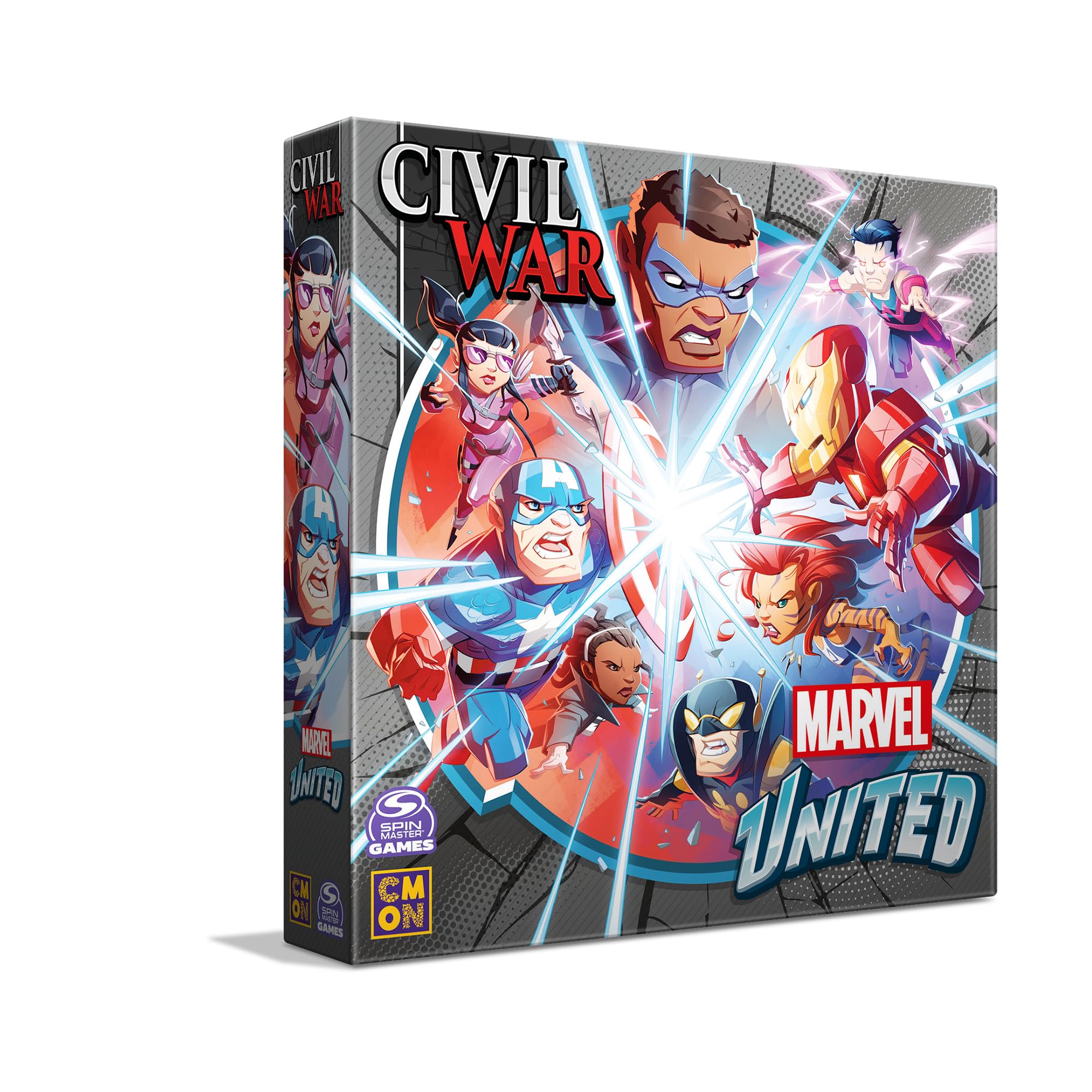 Marvel United: Civil War Expansion - Tabletop Miniatures Strategy Game, Cooperative Superhero Game for Kids & Adults, Ages 14+, 2-6 Players, 45 Min Playtime, Made by CMON