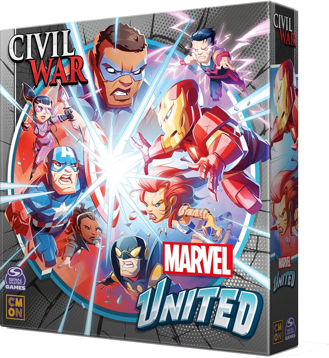 Marvel United: Civil War Expansion - Tabletop Miniatures Strategy Game, Cooperative Superhero Game for Kids & Adults, Ages 14+, 2-6 Players, 45 Min Playtime, Made by CMON