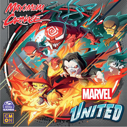 Marvel United: Maximum Carnage Expansion - Tabletop Miniatures Strategy Game, Cooperative Superhero Game for Kids & Adults, Ages 14+, 1-5 Players, 45 Min Playtime, Made by CMON