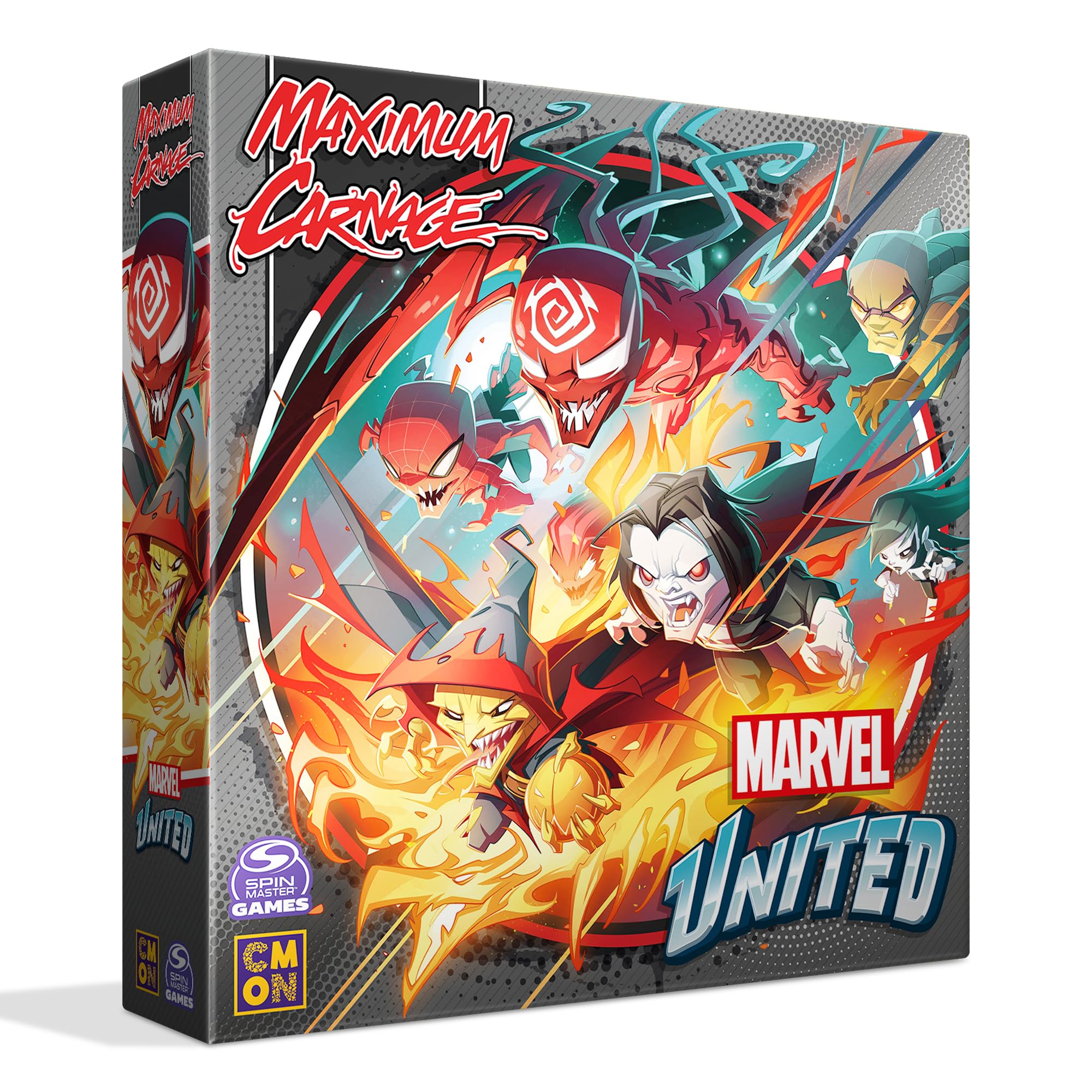 Marvel United: Maximum Carnage Expansion - Tabletop Miniatures Strategy Game, Cooperative Superhero Game for Kids & Adults, Ages 14+, 1-5 Players, 45 Min Playtime, Made by CMON