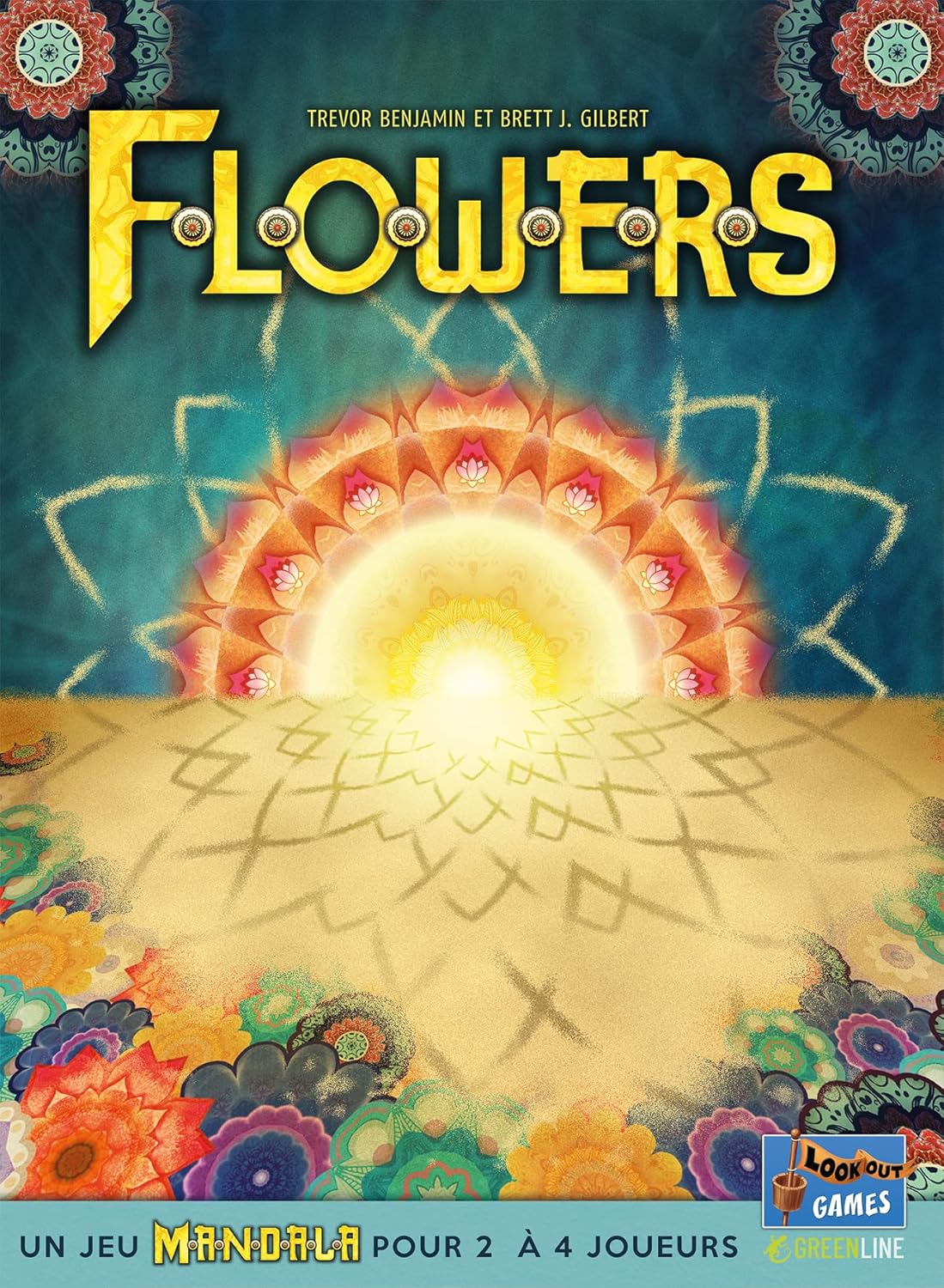 Lookout | Flowers: A Mandala Game | Board Game | Ages 10+ | 2-4 Players | 20-30 Minutes Playing Time