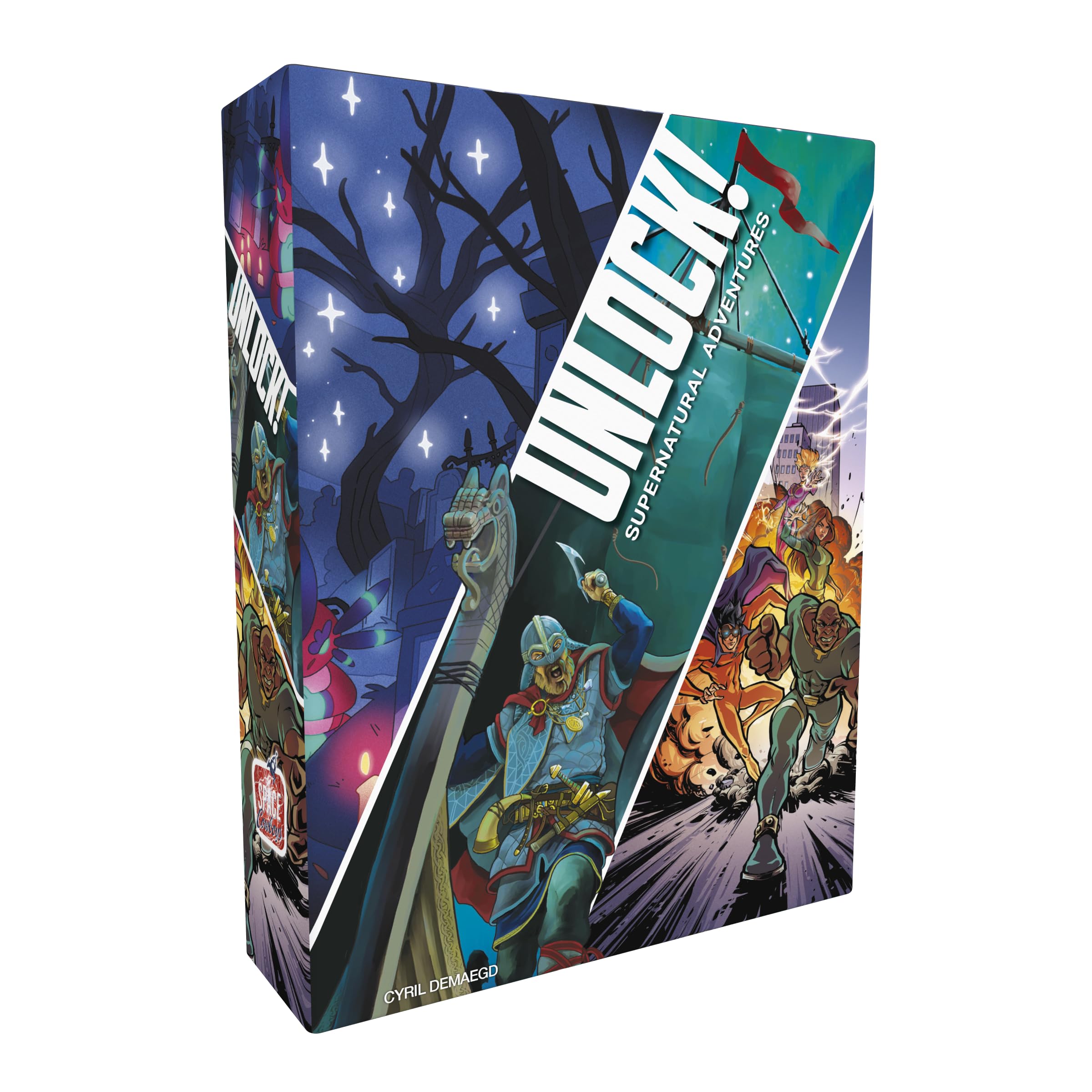 Space Cowboys Unlock! Supernatural Adventures Card Game - Escape Room-geïnspireerd coöperatief avontuur, leuk familiespel voor kinderen en volwassenen, leeftijd 10+, 1-6 spelers, 1 uur speeltijd
