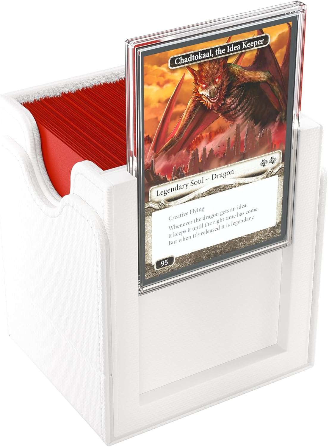 Gamegenic | Squire Plus 100+ XL Convertible White Commander Deck Box | Card Holder