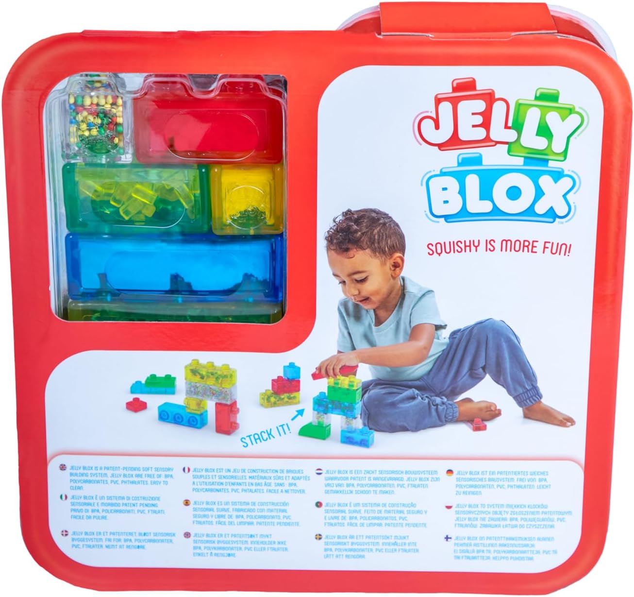 GOLIATH Jelly BLOX - Creative Kit, Bauspielzeug ab 2 Jahren, mit 20 Sensorische Bausteine, Konstruktion Spielzeug für Kinder, Sensory Play mit Bunte Spielsteinen