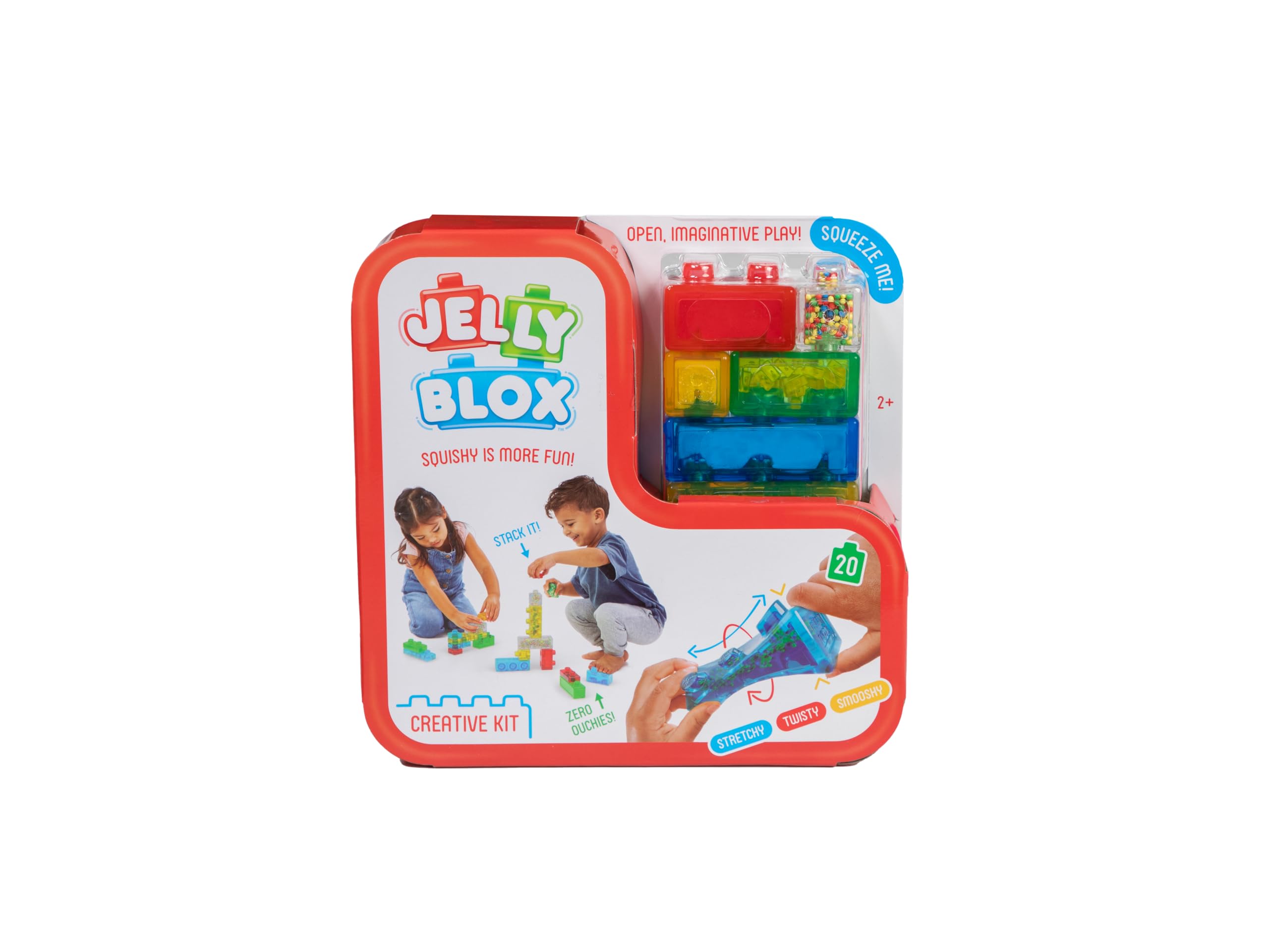 GOLIATH Jelly BLOX - Creative Kit, Bauspielzeug ab 2 Jahren, mit 20 Sensorische Bausteine, Konstruktion Spielzeug für Kinder, Sensory Play mit Bunte Spielsteinen