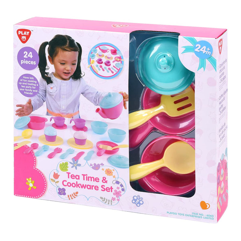 PlayGo Tea Time & Koch-Set - Juego de té (24 piezas