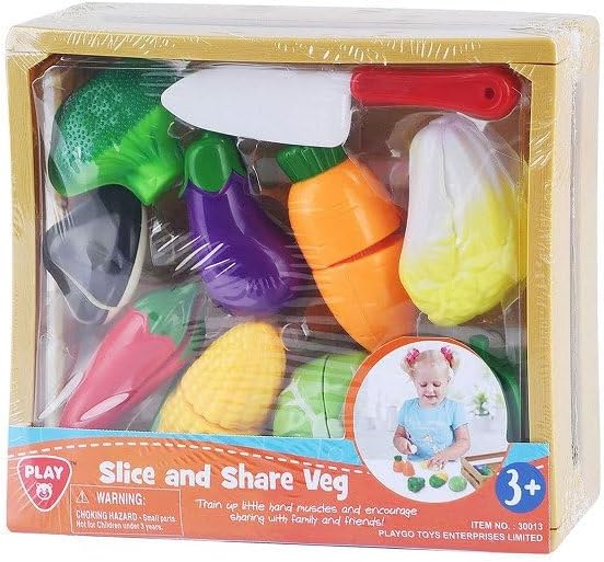 PlayGo groente houten kist 11 stuks