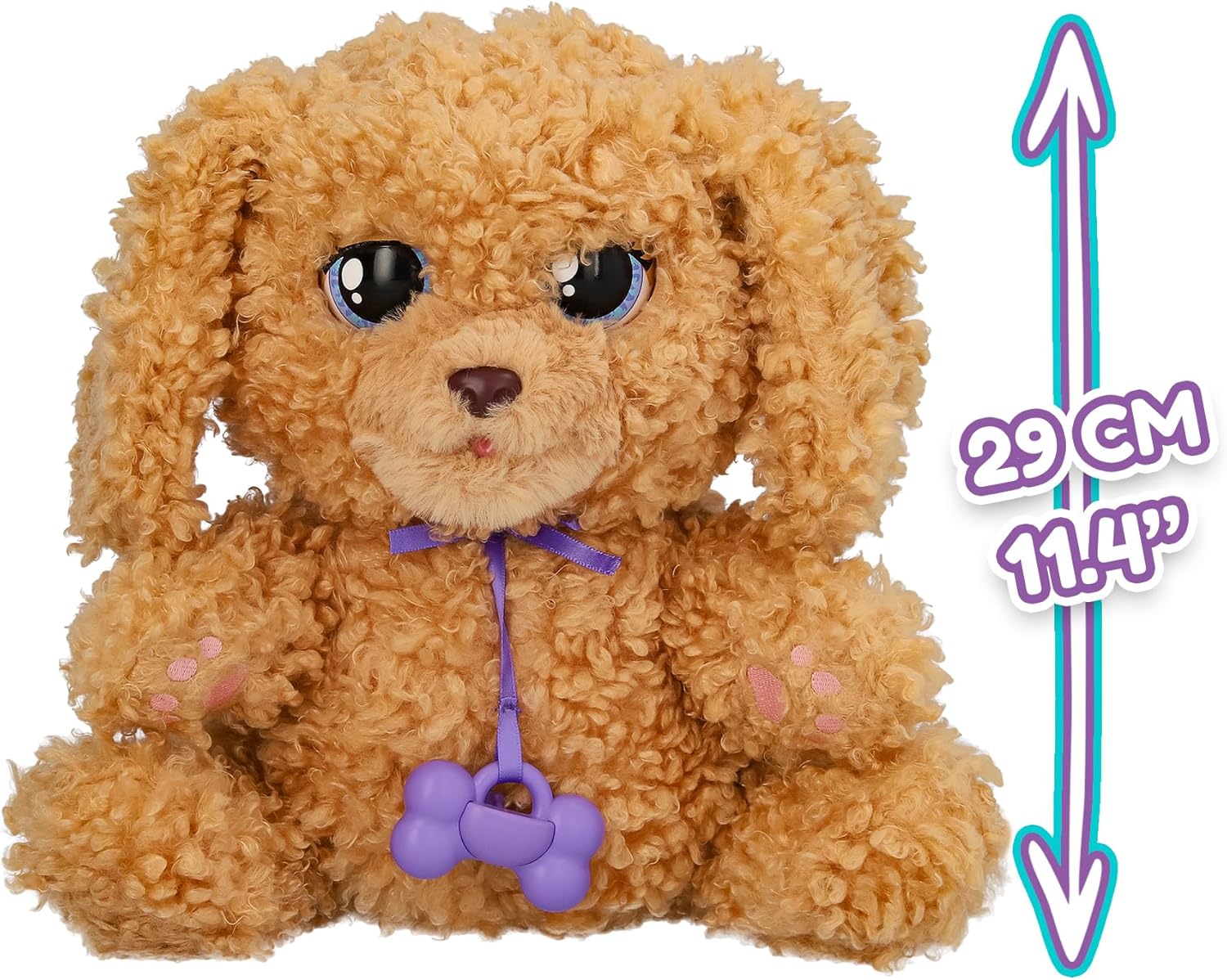 BABY PAWS Love and Care Labradoodle, Interactive Plush Puppy that Reacts to your Inputs in 7 Different Ways, With 3 Accessories, You can Take it Anywhere with it's Bag, Toy for Kids Age 4 and Up