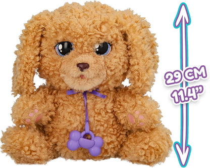 BABY PAWS Love and Care Labradoodle, Interactive Plush Puppy that Reacts to your Inputs in 7 Different Ways, With 3 Accessories, You can Take it Anywhere with it's Bag, Toy for Kids Age 4 and Up